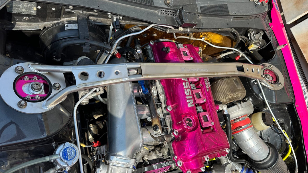 Yashio Factory | Titanium Front Strut Tower Bar for Nissan Silvia (S13 / S14 / S15) 180SX 240SX