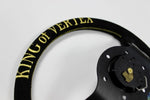 Vertex "King" 330mm Steering Wheel in Black Suede