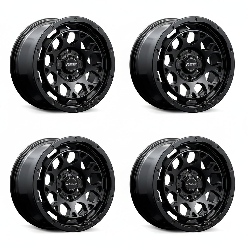 Rays | RAYS OFFROAD M9+ Semi Gloss Black | 5X114.3 | 16X7.0 +37 (Set)