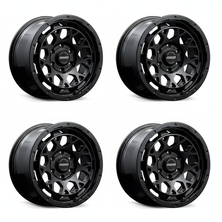 Rays | RAYS OFFROAD M9+ Semi Gloss Black | 5X114.3 | 16X7.0 +37 (Set)