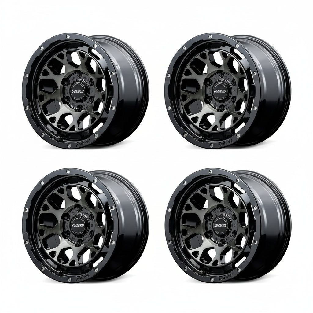Rays | RAYS OFFROAD M9+ Black/Disk Clear Smoke | 5X114.3 | 17X7.0 +40 (Set)