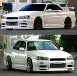 URAS Type R Full Body Kit for Nissan R34 (99-02 R34)