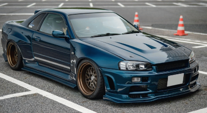 URAS | Super Wide Aero System Side Skirts for Nissan Skyline R34 2Dr