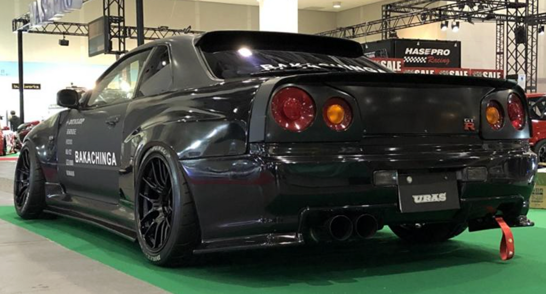 URAS | Super Wide Aero System 85mm Rear Fenders for Nissan Skyline R34 2Dr