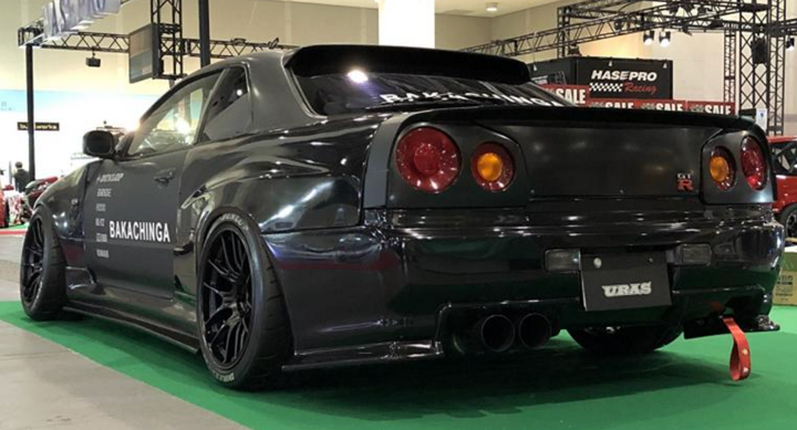 URAS | Super Wide Aero System 85mm Rear Fenders for Nissan Skyline R34 2Dr