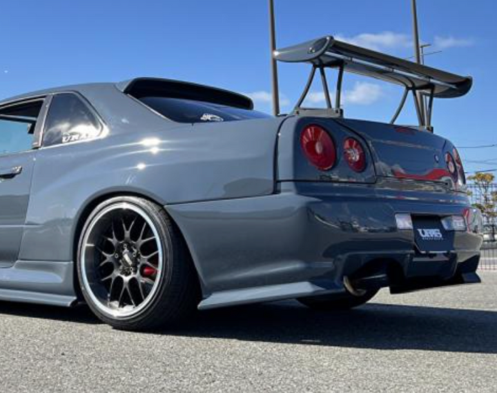 URAS | Super Wide Aero System Rear Bumper for Nissan Skyline R34 2Dr