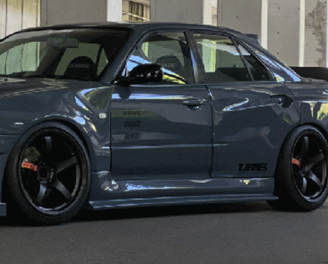 URAS | Super Wide Aero System Side Skirts for Nissan R34 Skyline 4Dr