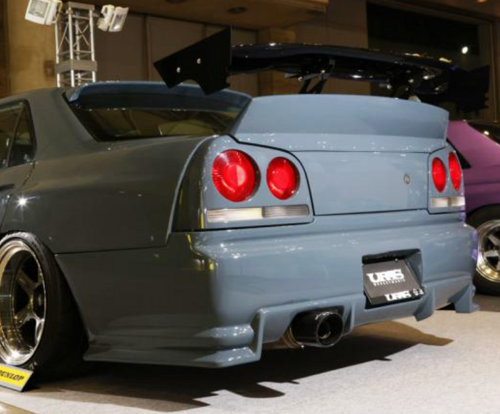 URAS | Super Wide Aero System Rear Bumper for Nissan R34 Skyline 4Dr