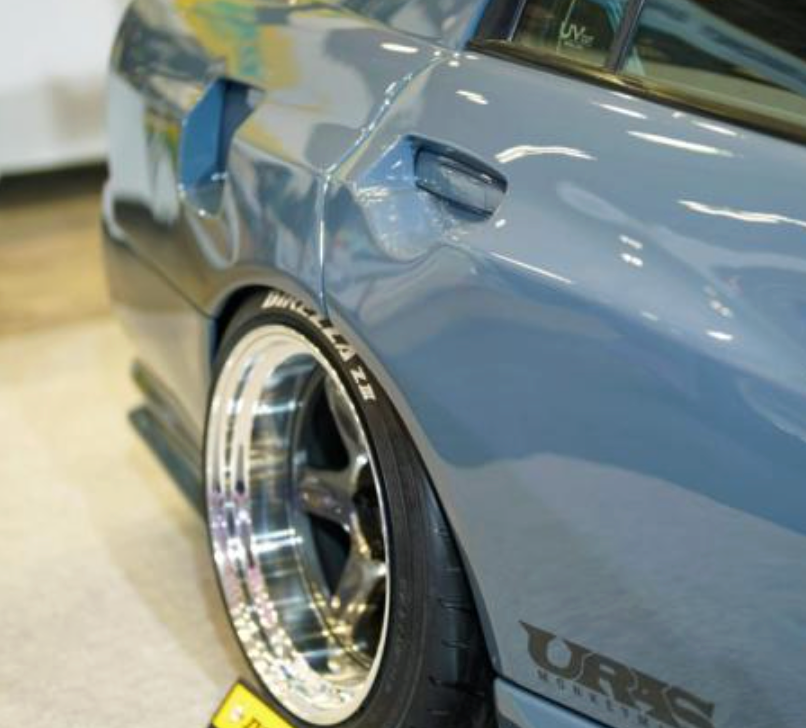URAS | Super Wide Aero System 75mm Rear Fenders for Nissan R34 Skyline 4Dr