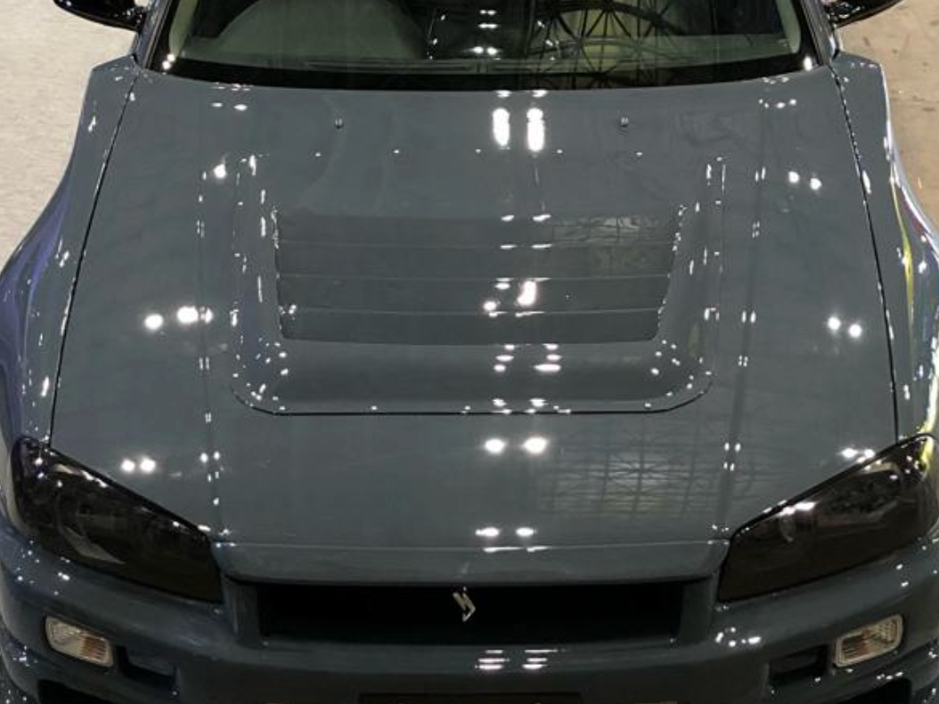 URAS | Super Wide Aero System Hood Lip for Nissan R34 Skyline 4Dr