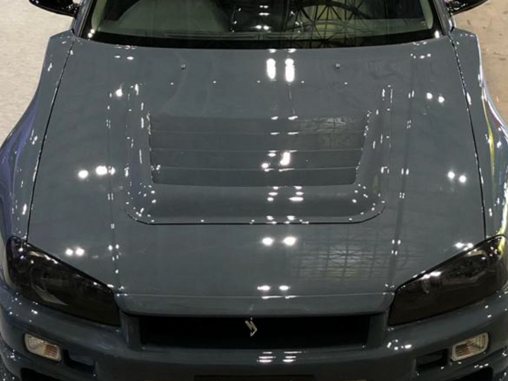 URAS | Super Wide Aero System Hood Lip for Nissan R34 Skyline 4Dr