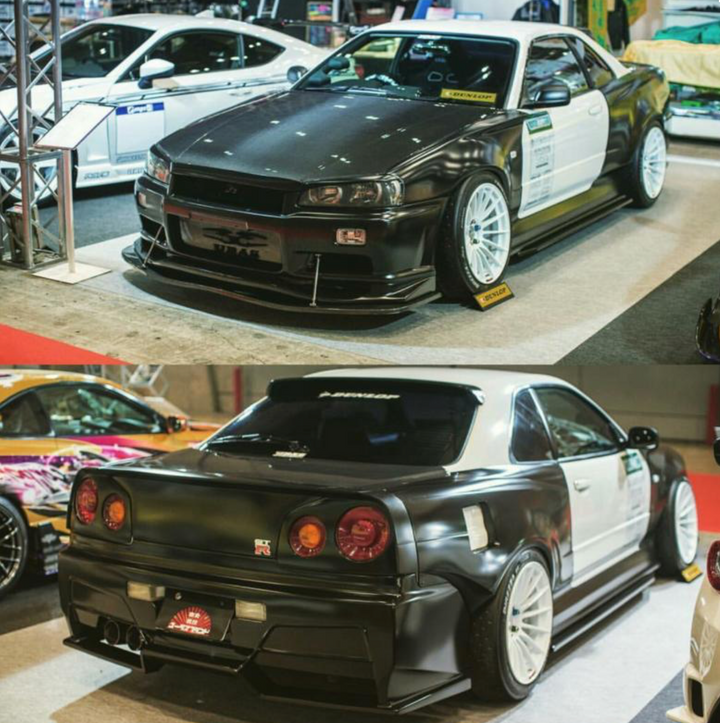 URAS | Type-RR 80mm Rear Fenders for Nissan R34 Skyline 2 Door
