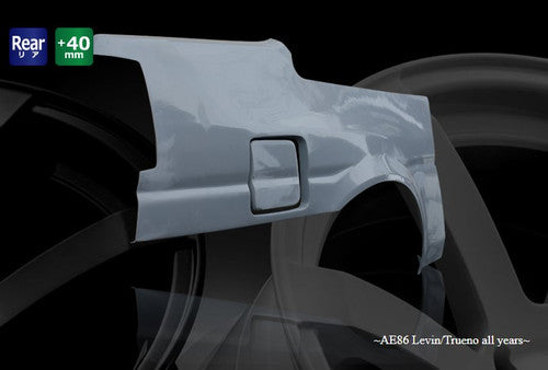 Origin Lab | Rear Overfenders +40mm for 2-Door Toyota AE86 Levin / Trueno