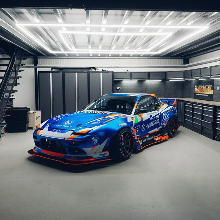 True Man Racing Kick | Blue Body Kit for Nissan 180sx (240sx S13 Hatch)