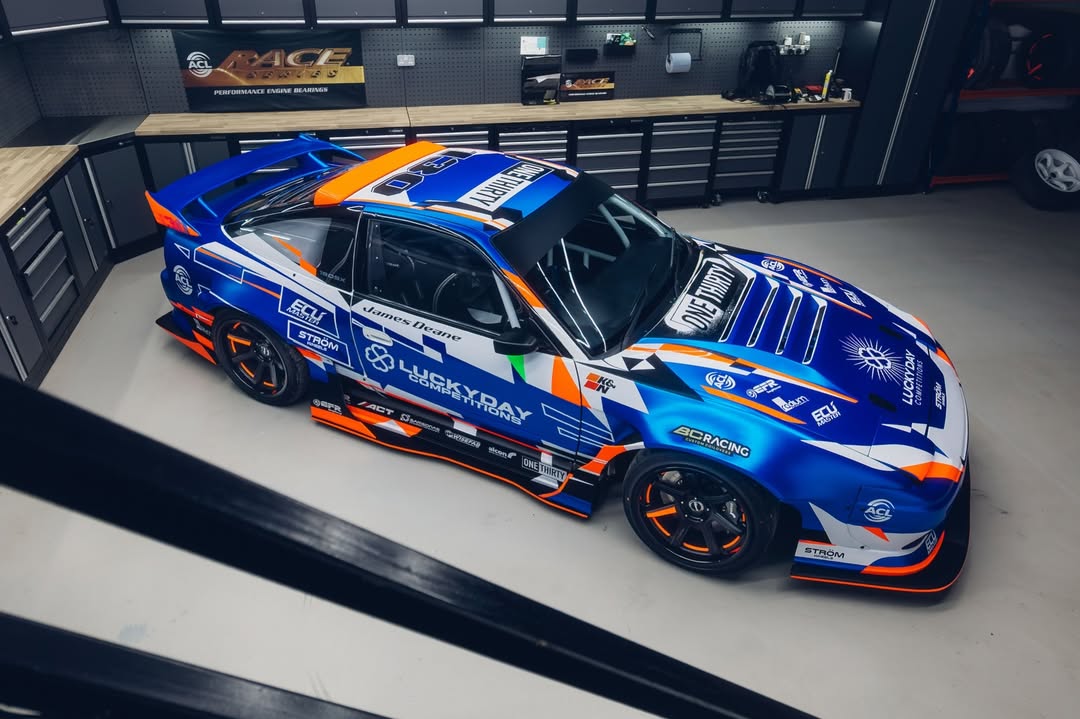 True Man Racing | Kick Blue Rear Wing for Nissan 180sx (240sx s13 Hatch)