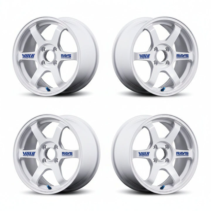 Rays | Volk TE37 SONIC 30TH STICKER Ver. White | 4X100| 16x5.5 +46 (Set)