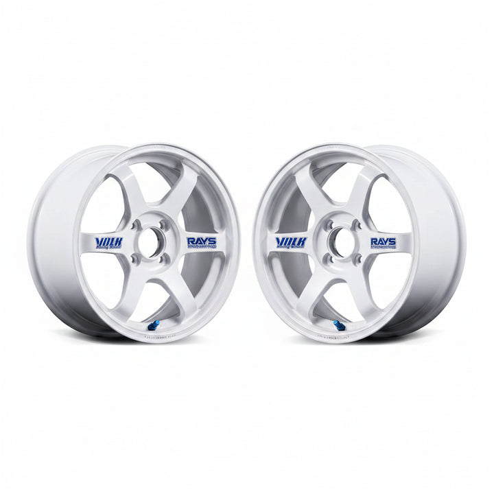 Rays | Volk TE37 SONIC 30TH STICKER Ver. White | 4X100| 16x7.5 +34 (Pair)
