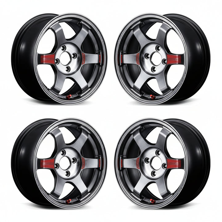 Rays | Volk TE37 SAGA SL Pressed Graphite | 4X100| 17x7.5 +37 (Set)