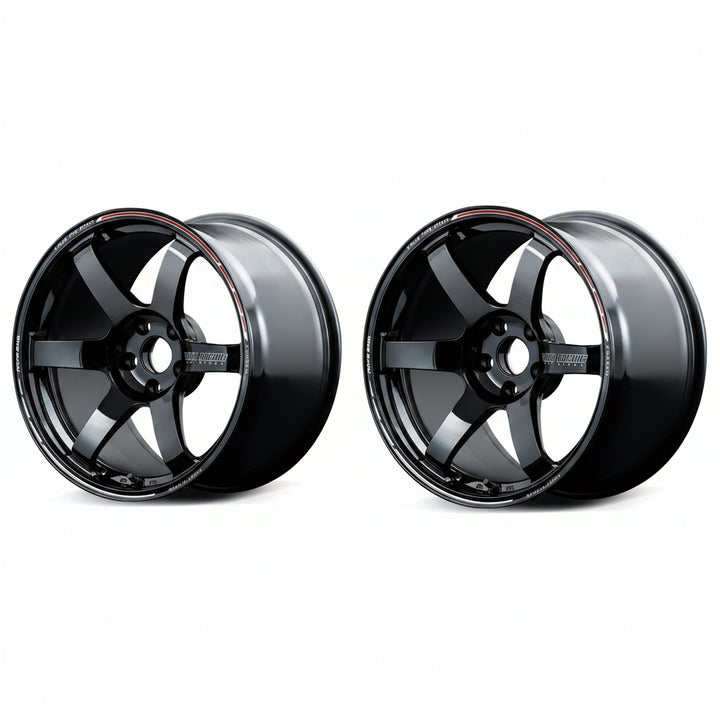 Rays | Volk TE37 SAGA S-plus TIME ATTACK EDITION Black/REDOT | 5X114.3| 18x8.5 +36 (Pair)