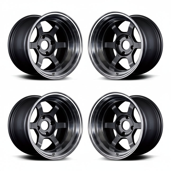 Rays | Volk TE37V Gunmetal Rim DC | 5X114.3| 17x8.5 +30 (Set)