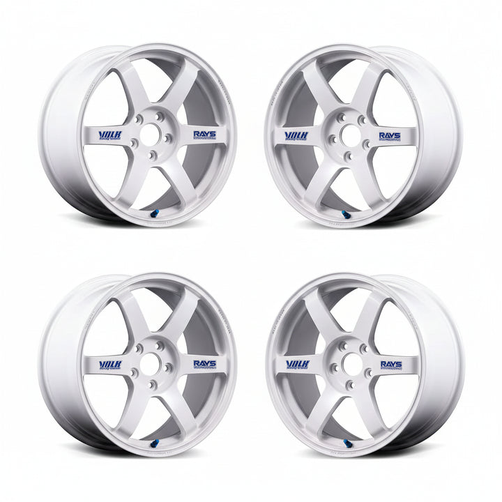Rays | Volk TE37 SAGA S-plus 30TH STICKER Ver. White | 5X130| 19x9 +46 (Set)