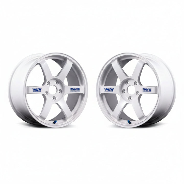 Rays | Volk TE37 SAGA S-plus 30TH STICKER Ver. White | 5X114.3| 20x10 +30 (Pair)