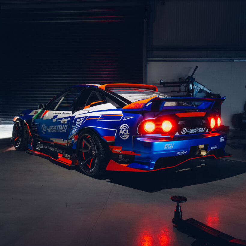 True Man Racing | Kick Blue Rear Wing for Nissan 180sx (240sx s13 Hatch)