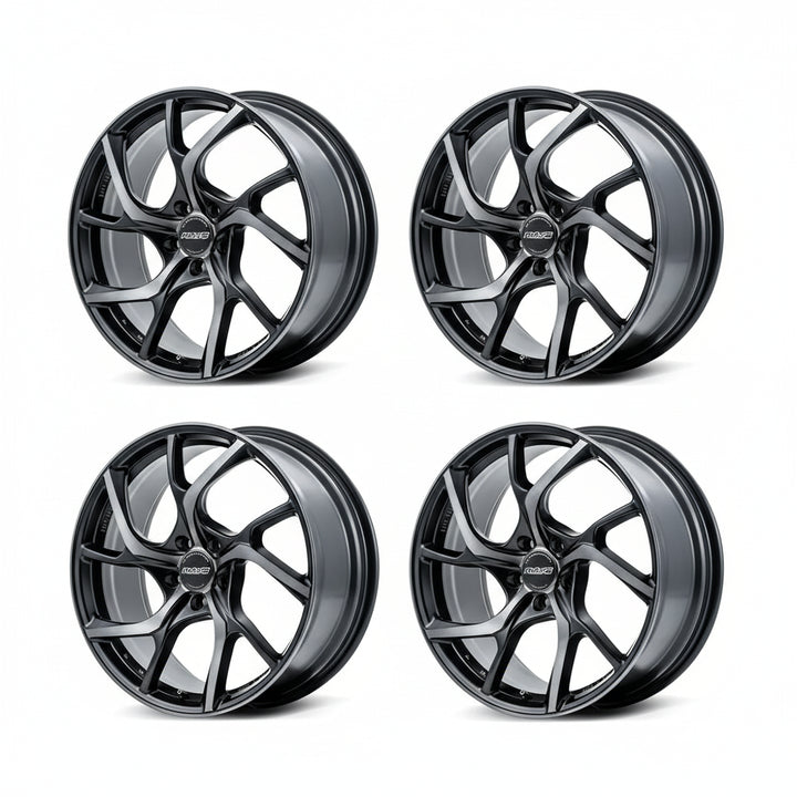 Rays | VMF C-01 PREMIUM Diamond Cut/Matte Translucent Black | 5X112 | 19X10.0 +35 (Set)