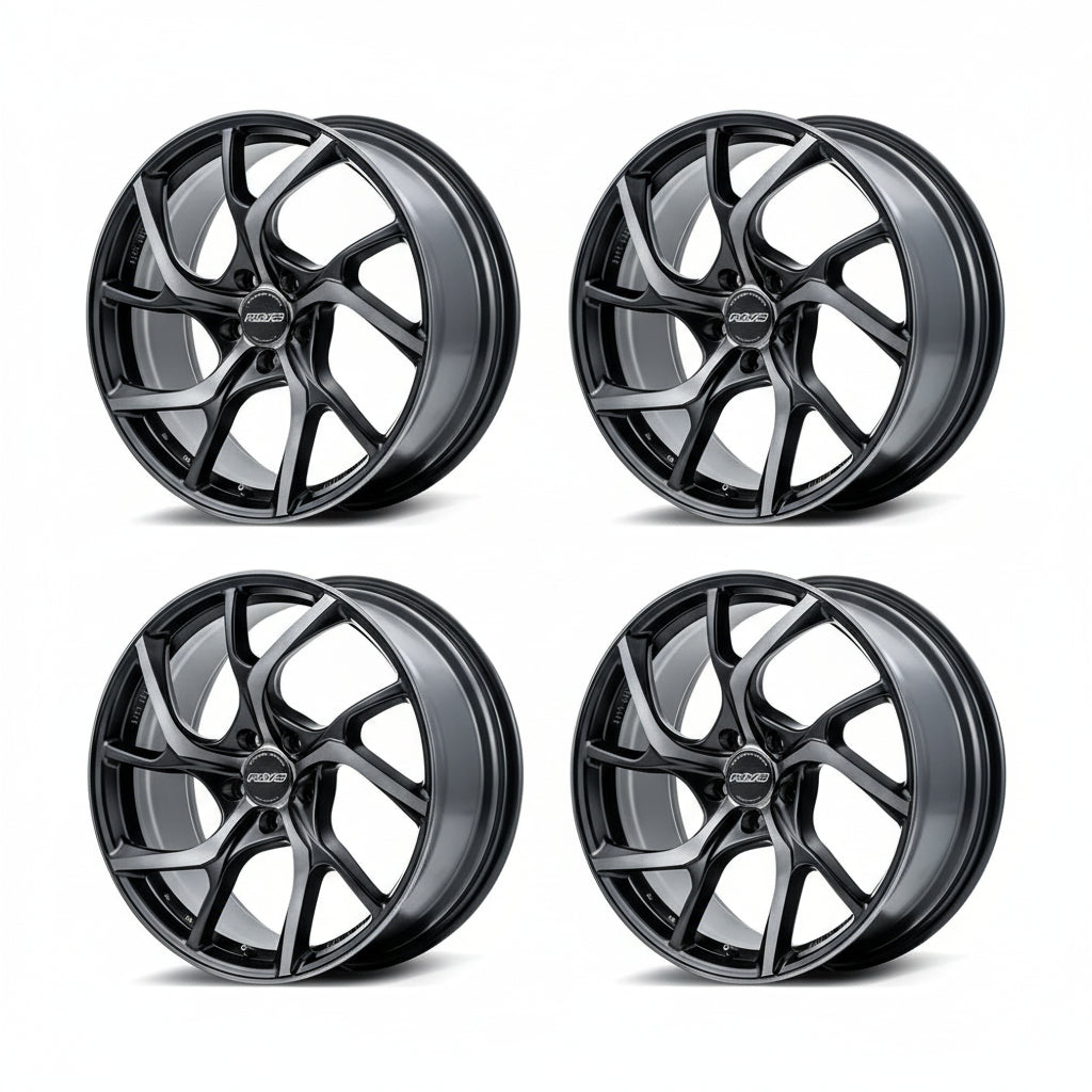 Rays | VMF C-01 Diamond Cut/Matte Translucent Black | 5X114.3 | 19X8.0 +50 (Set)