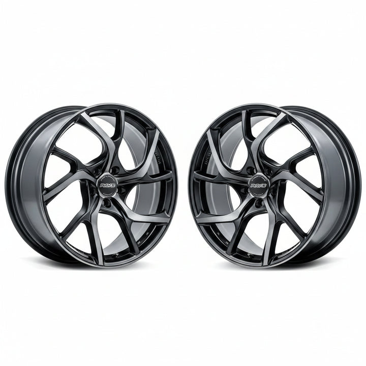 Rays | VMF C-01 Diamond Cut/Matte Translucent Black | 5X114.3 | 19X8.0 +50 (Pair)