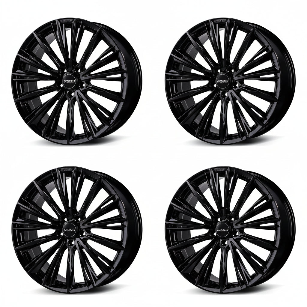 Rays | VERSUS VOUGE LIMITED Glossy Black | 5X112 | 20X8.5 +38 (Set)