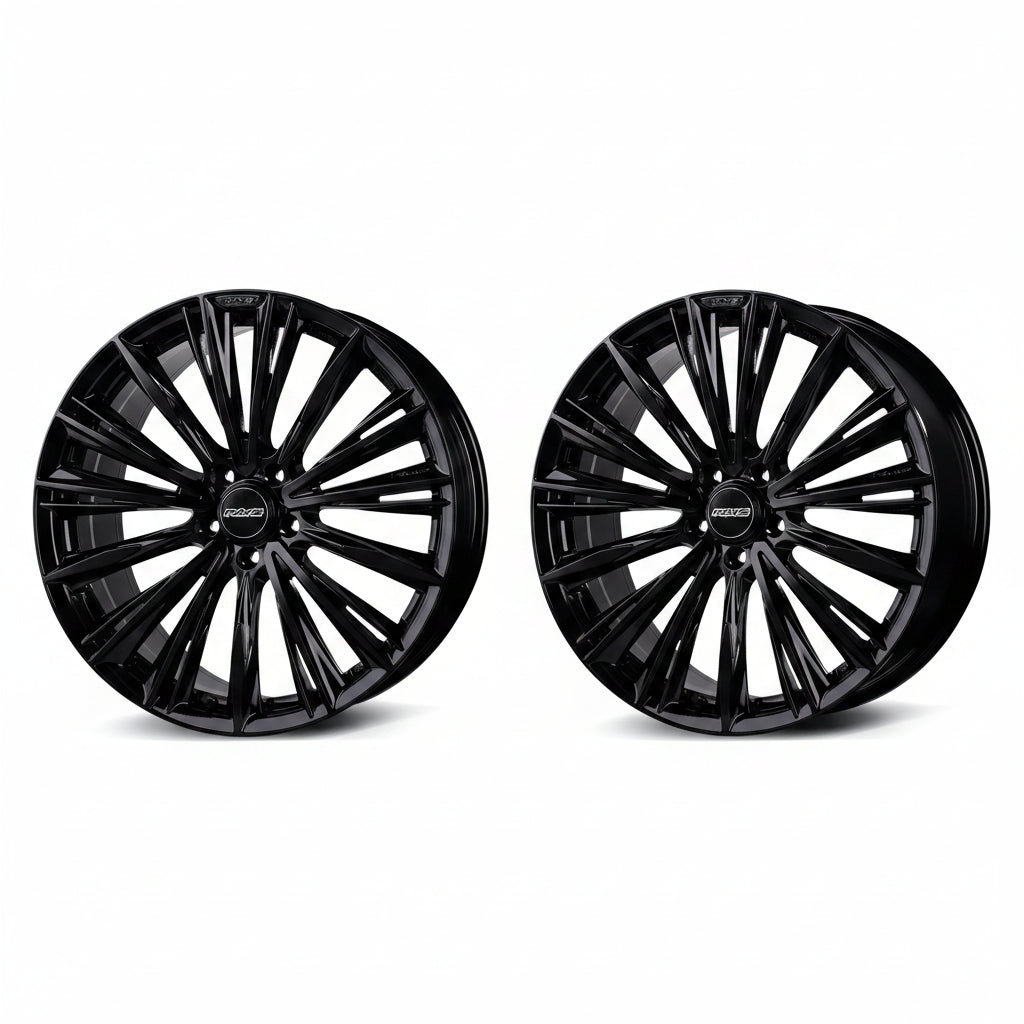 Rays | VERSUS VOUGE LIMITED Glossy Black | 5X112 | 20X8.5 +38 (Pair)