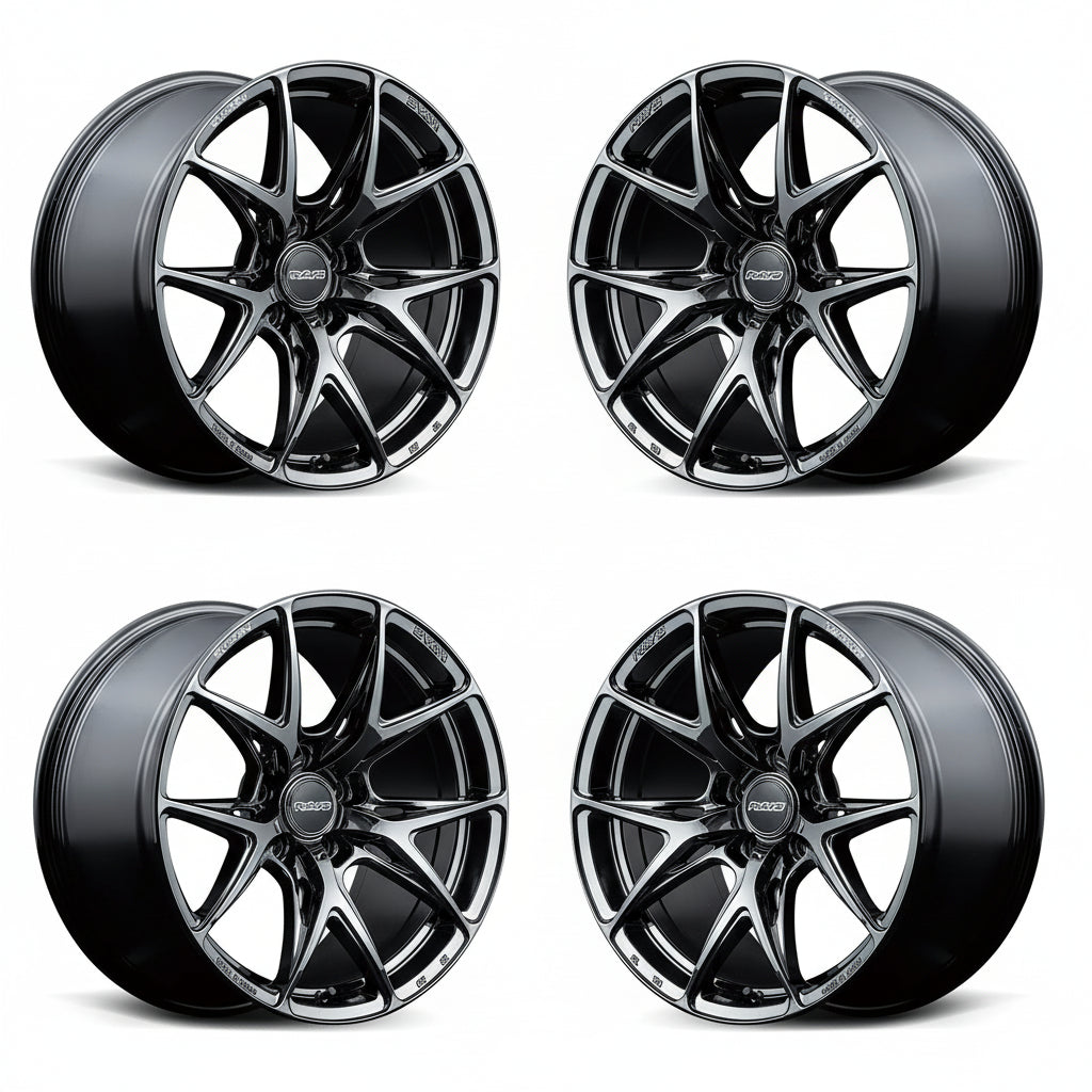 Rays | VERSUS VV21S Jet Black | 5X112 | 19X9.5 +48 (Set)