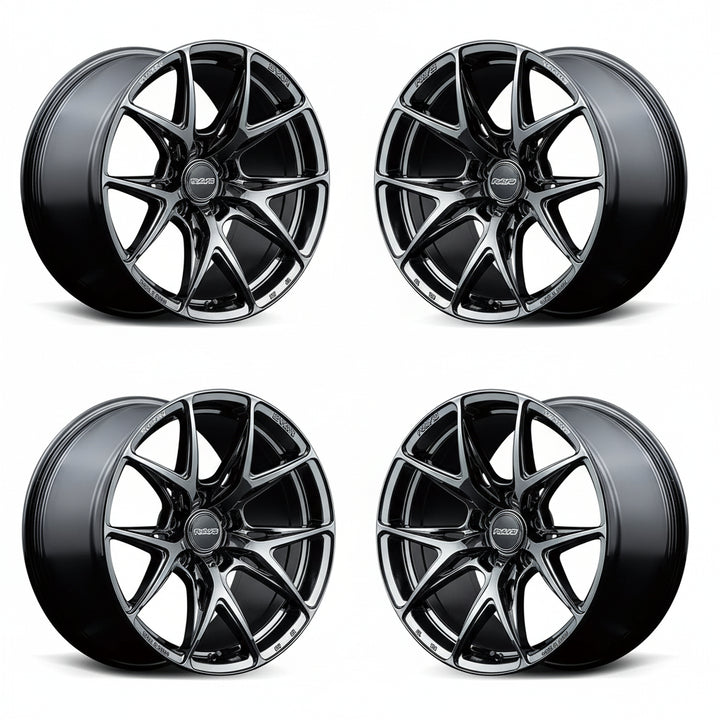 Rays | VERSUS VV21S Jet Black | 5X112 | 19X9.5 +48 (Set)