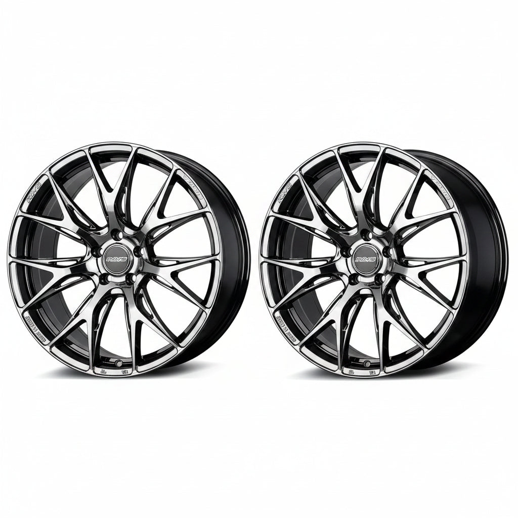 Rays | VERSUS VV27S Jet Black | 5X120 | 20X8.5 +45 (Pair)