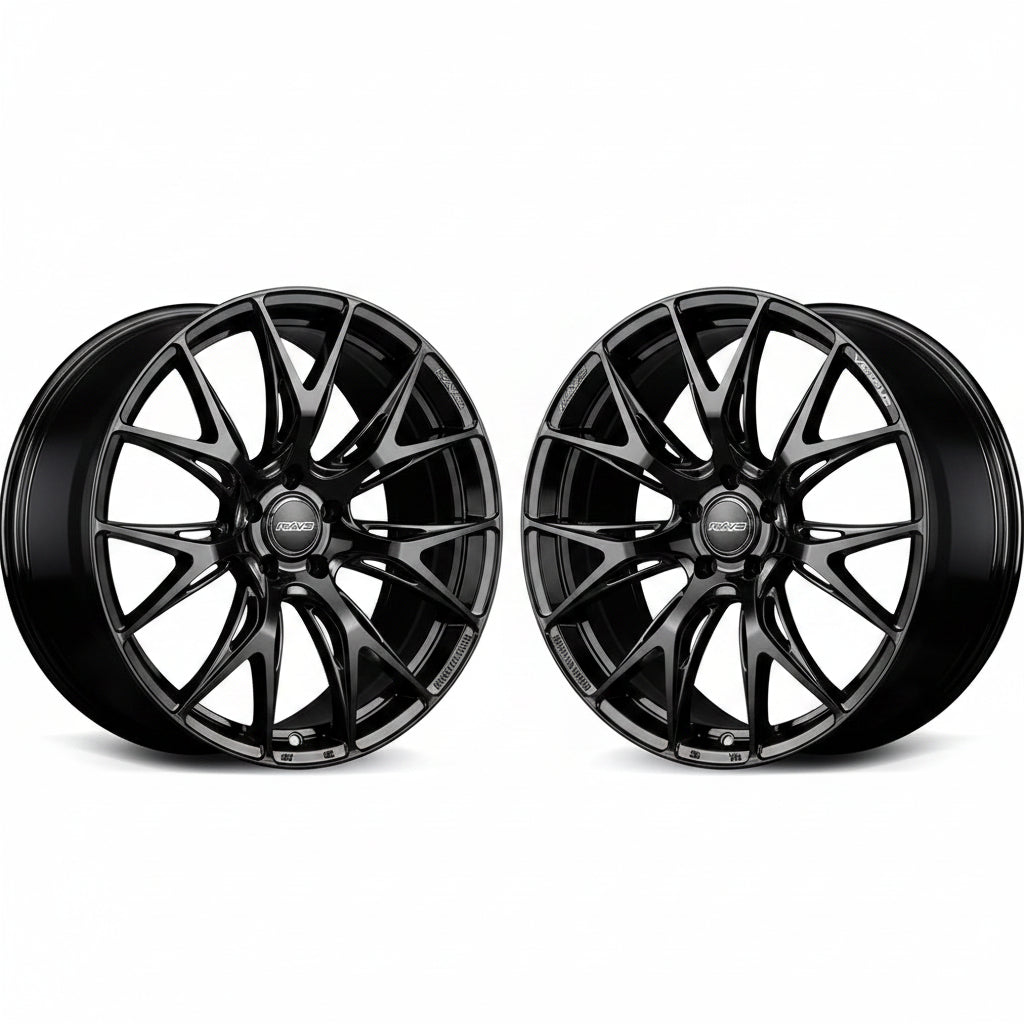 Rays | VERSUS VV27S Glossy Black | 5X112 | 20X8.5 +45 (Pair)