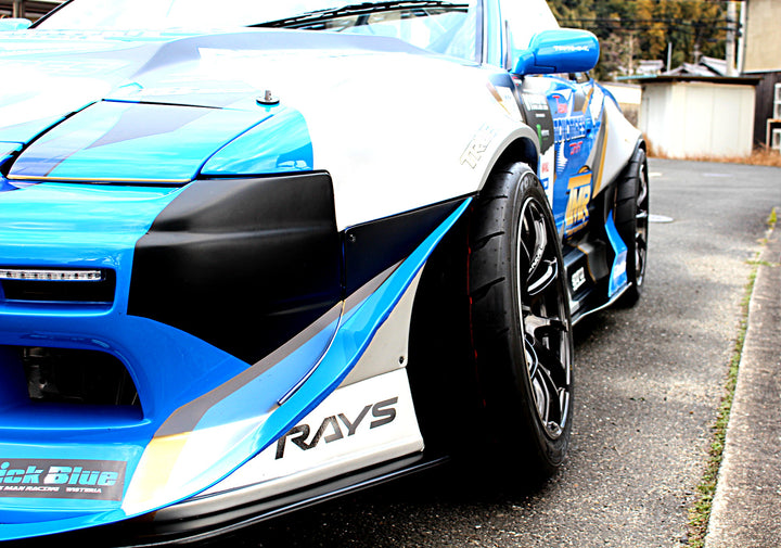 True Man Racing Kick | Blue Body Kit for Nissan 180sx (240sx S13 Hatch)