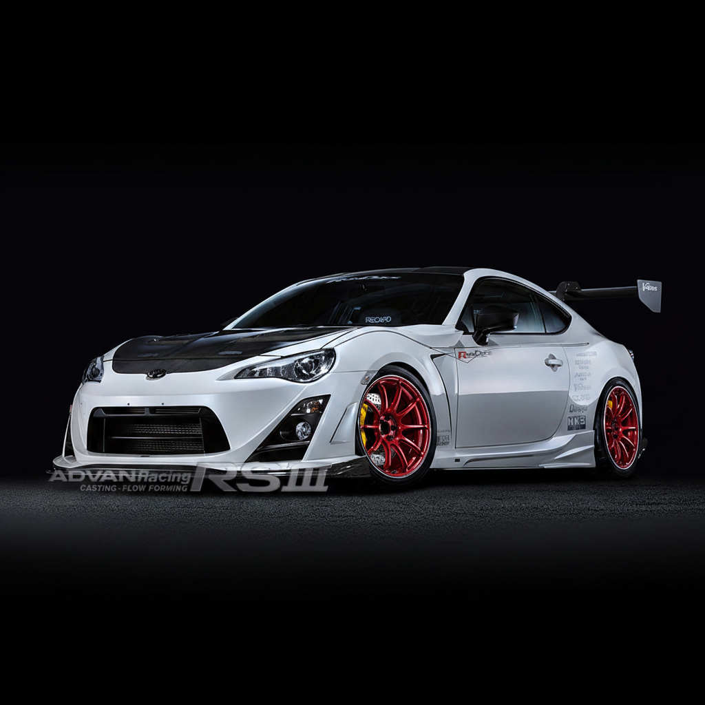 Advan | RSIII Racing Candy Red & Ring | 5X100 | 18X8.0 +48 (Set)