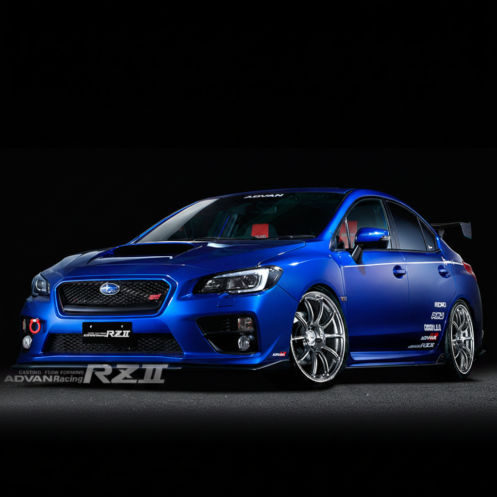 Advan | RZII Racing Hyper Black & Ring | 5X112 | 18X7.5 +48