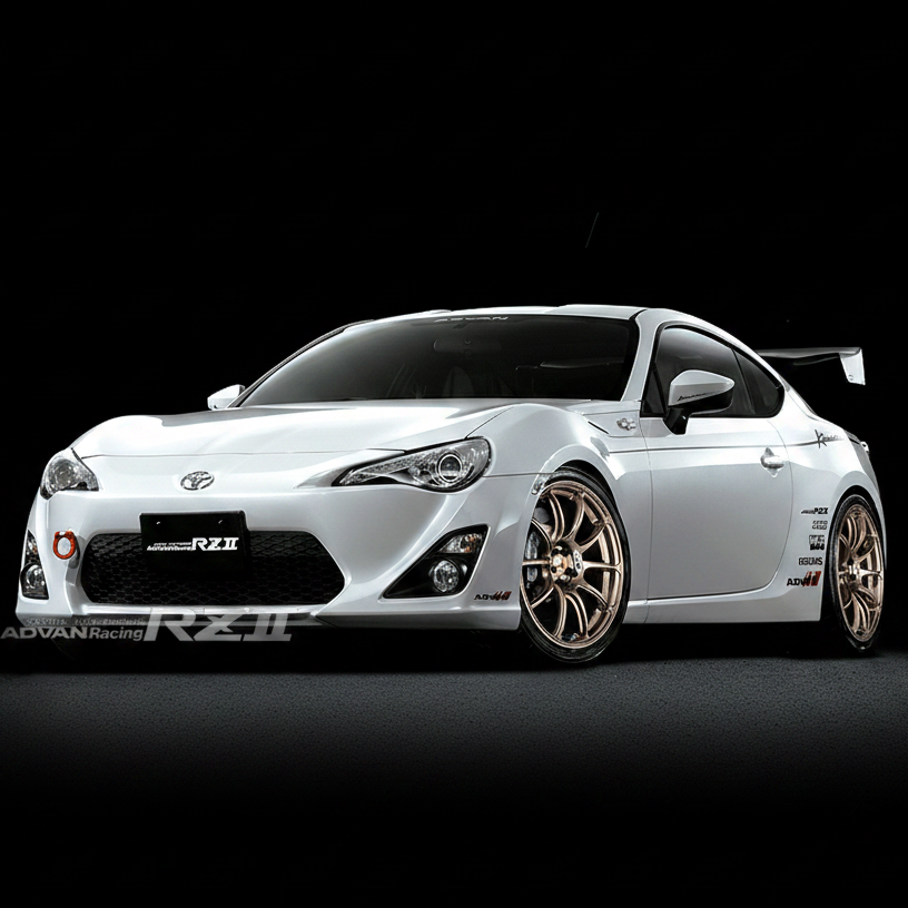 Advan | RZII Racing Gloss Black & Ring | 4X100 | 17X7.5 +38