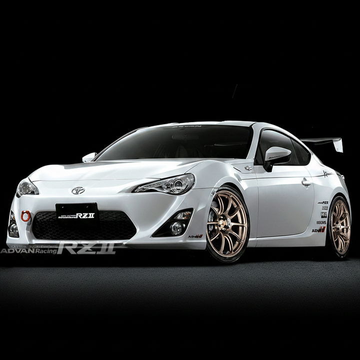 Advan | RZII Racing Gloss Black & Ring | 4X100 | 17X7.5 +38