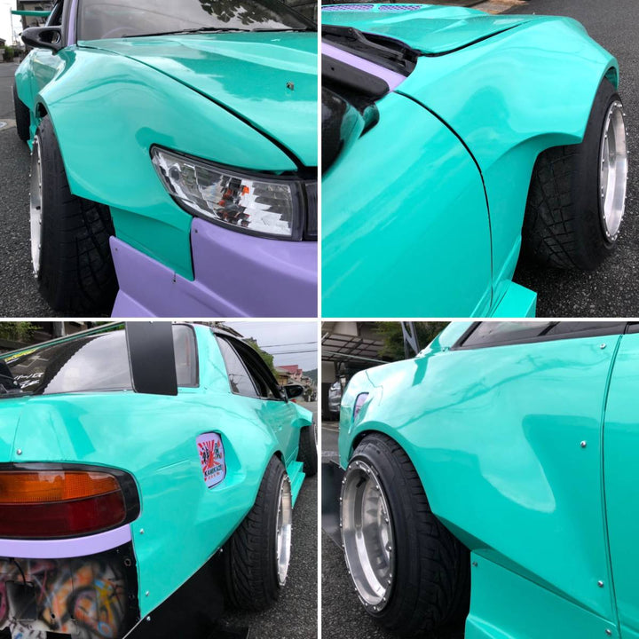 Car Produce AKR |  Otoko-Mae Shokai Rear Fenders +75mm for Nissan Silvia S13 (240SX S13 Coupe)