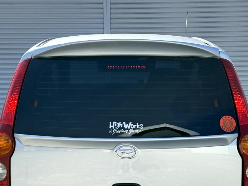 Highworks | High-Mount Brake Light Relocation Box for Daihatsu Mira L275 / L285 - Painted Black