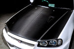 TOP SECRET Dry Carbon Hood for Nissan R34 GTR