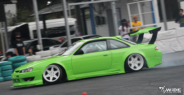 326POWER Buri Wide Front Over Fenders 45mm for Nissan S14 Kouki