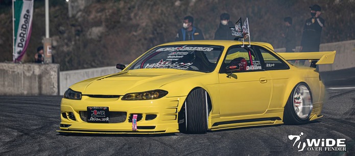 326POWER Buri Wide Front Over Fenders 45mm for Nissan S14 to S15