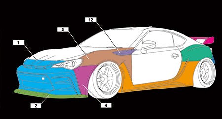 (NEW) AIMGAIN GT-S WIDE FENDER VERSION FRS/BRZ EARLY/LATE ZN6/ZC6
