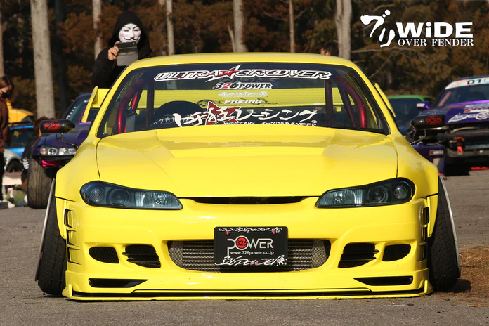 326POWER Buri Wide Front Over Fenders 45mm for Nissan S14 to S15