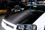 TOP SECRET Dry Carbon Hood for Nissan R34 GTR