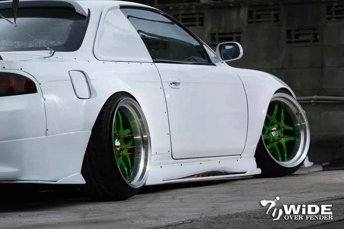 326POWER Buri Wide Rear Over Fenders 55mm for Nissan S14 326POWER Buri Wide Rear Over Fenders 55mm for Nissan S14